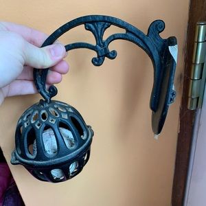 Wrought iron twine ball holder